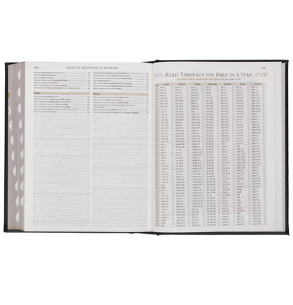 Black Faux Leather Hardcover Family Heritage Bible