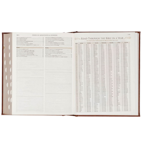 Brown Faux Leather Family Heritage Bible