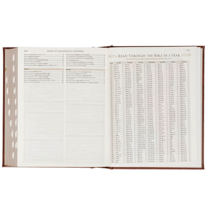 Brown Faux Leather Family Heritage Bible