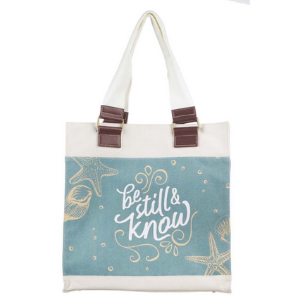 Be Still Canvas Tote Bag - Psalm 46:10