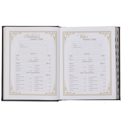 Black Faux Leather Hardcover Family Heritage Bible