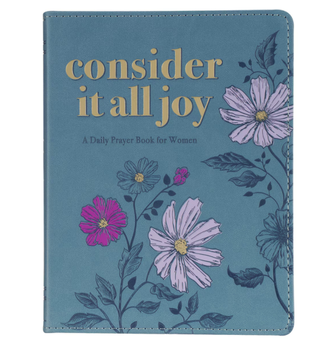 Consider It All Joy Blue Faux Leather Devotional