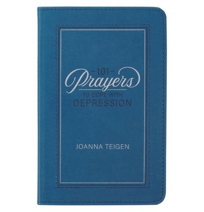 101 Prayers to Cope with Depression Blue Faux Leather Prayer Book