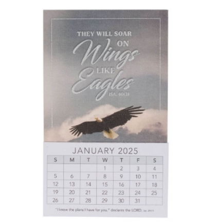 Wings Like Eagles 2025 Mini Magnetic Calendar - Isaiah 40:31