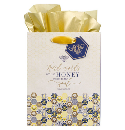 Kind Words are Like Honey Medium Gift Bag - Proverbs 16:24