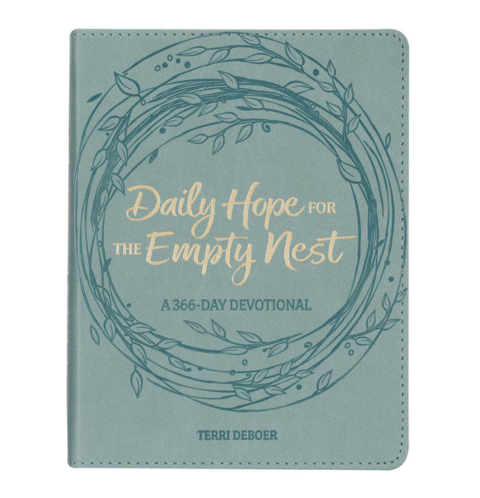 Daily Hope for the Empty Nest Dusty Teal Faux Leather Devotional