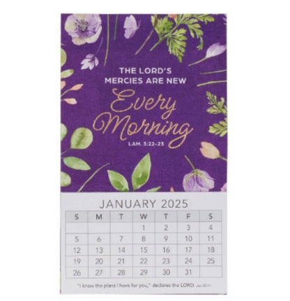 New Mercies Every Morning 2025 Mini Magnetic Calendar - Lamentations 3:2-23