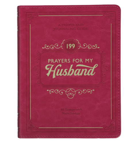 199 Prayer for My Husband Raspberry-Red Faux Leather Prayer and Journaling Guide