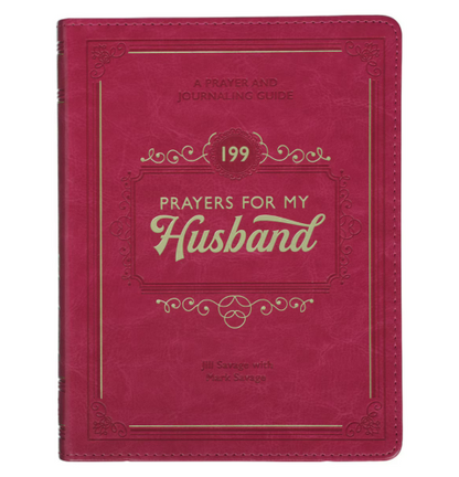 199 Prayer for My Husband Raspberry-Red Faux Leather Prayer and Journaling Guide