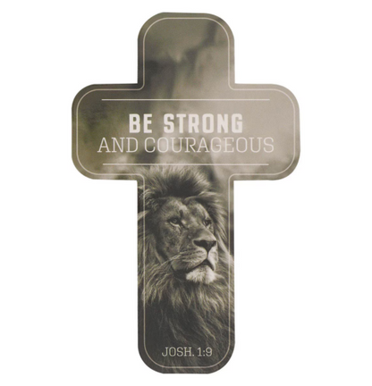 Be Strong and Courageous Monochrome Cross Bookmark Set - Joshua 1:9 (Set of 12)