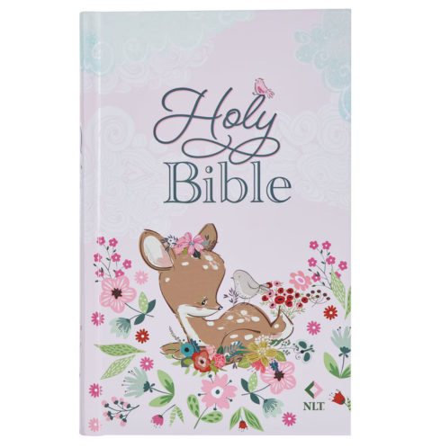 Blush Pink Hardcover NLT Keepsake Bible for Girls