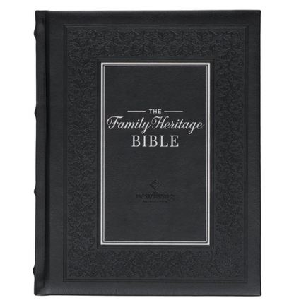 Black Faux Leather Hardcover Family Heritage Bible