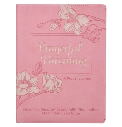 Prayerful Parenting Pink Faux Leather Prompted Prayer Journal