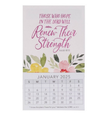 Those Who Hope in the Lord 2025 Mini Magnetic Calendar - Isaiah 40:31