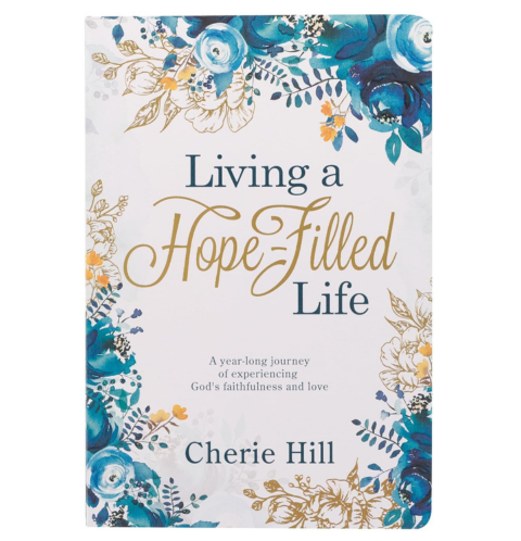 Living a Hope-Filled Life Blue Floral Softcover Devotional