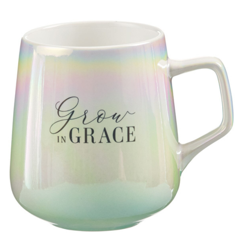 Grow in Grace Iridescent Ceramic Coffee Mug