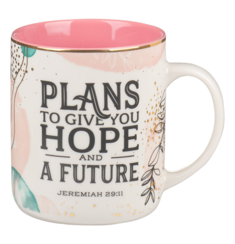 Plans to Give You Hope Muted Watercolor Ceramic Mug - Jeremiah 29:11