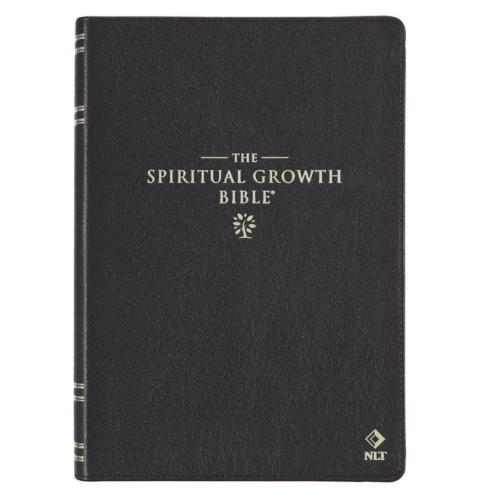 Black Full Grain Leather Spiritual Growth Bible