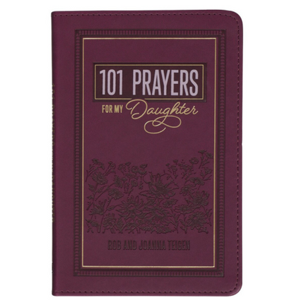 101 Prayers for My Daughter Plum Faux Leather Prayer Book