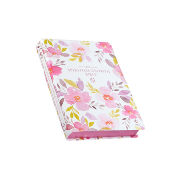 Pink Floral Faux Leather Spiritual Growth Bible