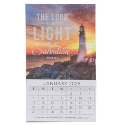 The Lord is my Light 2025 Mini Magnetic Calendar - Psalm 27:1