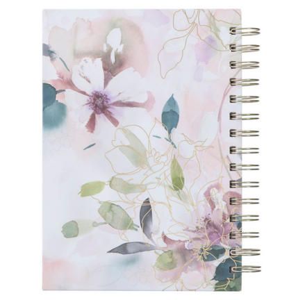 Trust in the Lord Purple Bloom Wirebound Journal - Proverbs 3:5