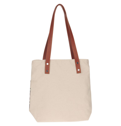 Amazing Grace Natural Canvas Tote Bag - 2 Corinthians 12:9