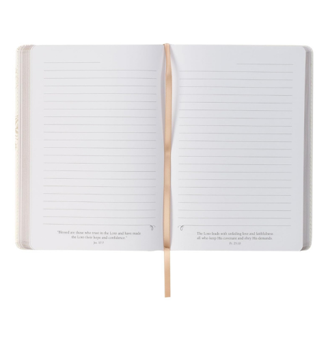 Everything Beautiful White Faux Leather Classic Journal - Ecclesiastes 3:11