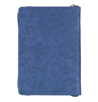 The Lord Will Guide You Blue Faux Leather Classic Journal with Zipper Closure - Isaiah 58:11