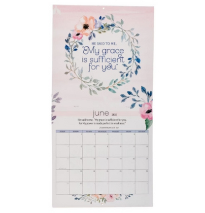 Grow in Grace 2025 Large Wall Calendar - 2 Peter 3:18