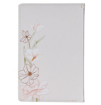 52 Prayers of Blessing for Women White Floral Faux Leather Prayer Book