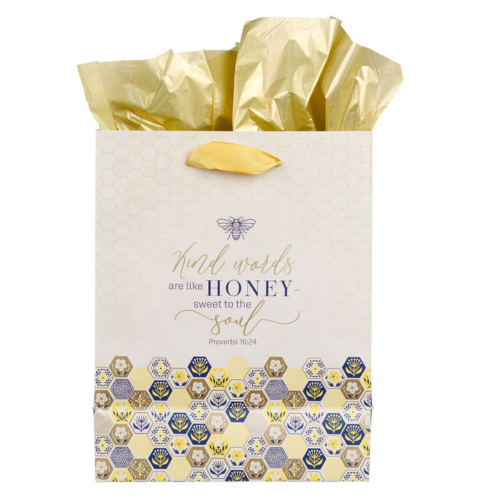 Kind Words are Like Honey Medium Gift Bag - Proverbs 16:24