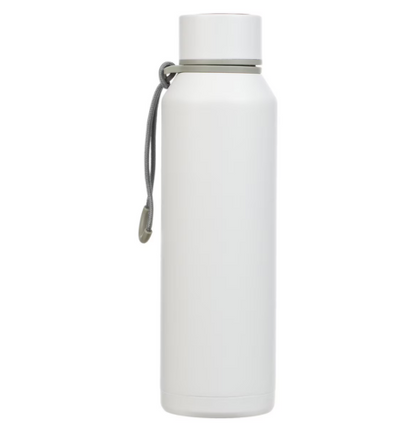 Strong and Courageous White Stainless Steel Water Bottle - Joshua 1:9