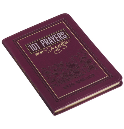 101 Prayers for My Daughter Plum Faux Leather Prayer Book