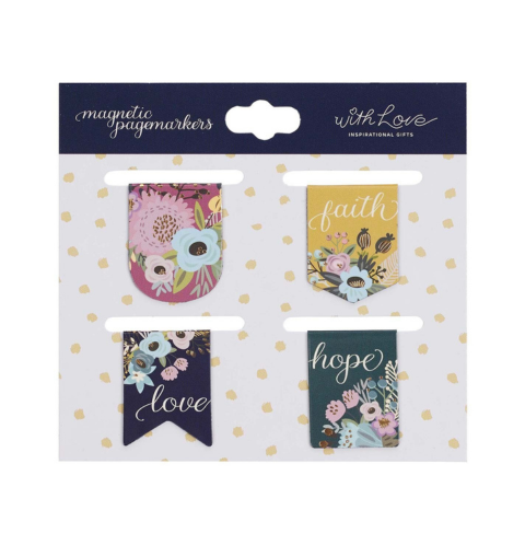 Faith Hope Love Die-cut Petite Magnetic Bookmark Set