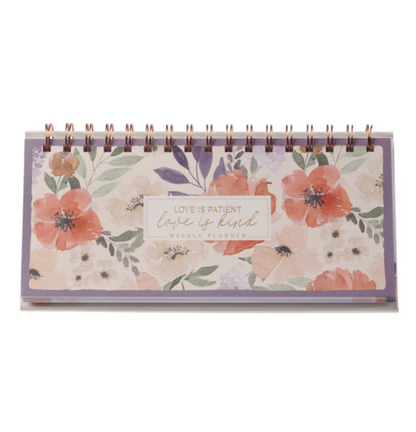 Love is Kind Coral Poppy Undated Weekly Planner