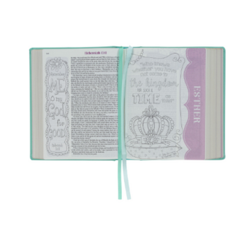 Teal Butterfly Hardcover My Creative Bible for Girls - an ESV Journaling Bible