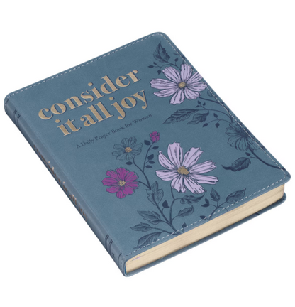 Consider It All Joy Blue Faux Leather Devotional