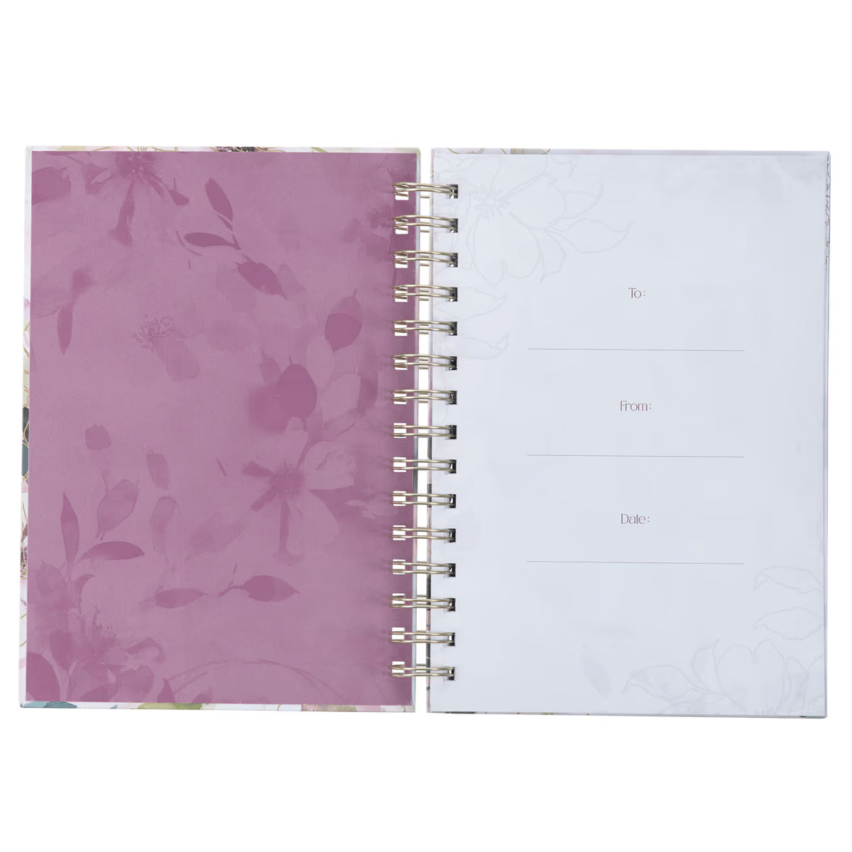 Trust in the Lord Purple Bloom Wirebound Journal - Proverbs 3:5