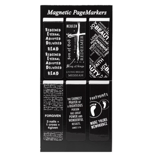 Black and White Magnetic Bookmarks