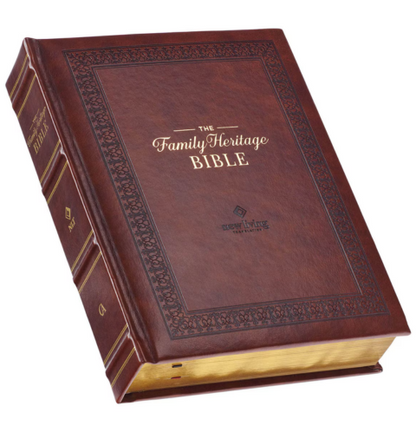 Brown Faux Leather Family Heritage Bible