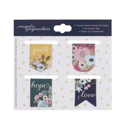 Faith Hope Love Die-cut Petite Magnetic Bookmark Set