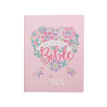 Pink Floral Heart Flexcover My Creative Bible for Girls - an ESV Journaling Bible