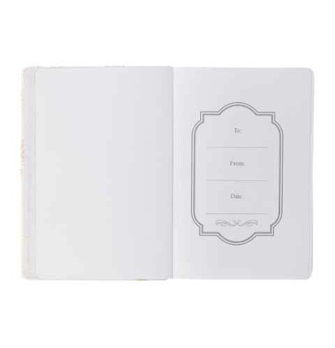 Everything Beautiful White Faux Leather Classic Journal - Ecclesiastes 3:11