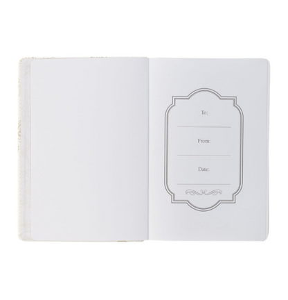 Everything Beautiful White Faux Leather Classic Journal - Ecclesiastes 3:11