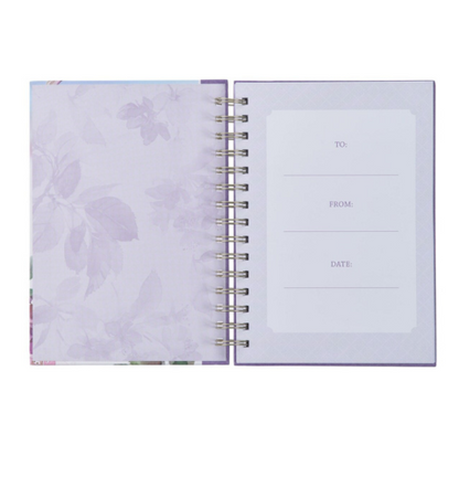 Strength and Dignity Purple Hummingbird Large Wirebound Journal - Proverbs 31:25