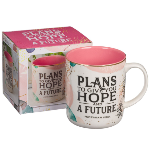 Plans to Give You Hope Muted Watercolor Ceramic Mug - Jeremiah 29:11