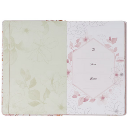 52 Prayers of Blessing for Women White Floral Faux Leather Prayer Book