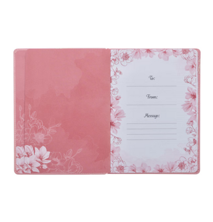 Prayerful Parenting Pink Faux Leather Prompted Prayer Journal