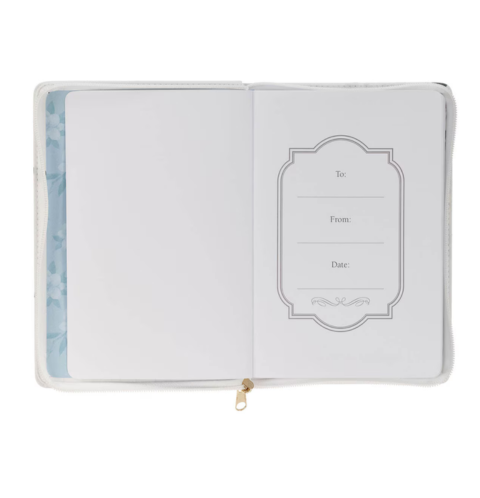 Strength and Dignity Blush Magnolia Faux Leather Journal - Proverbs 31:25